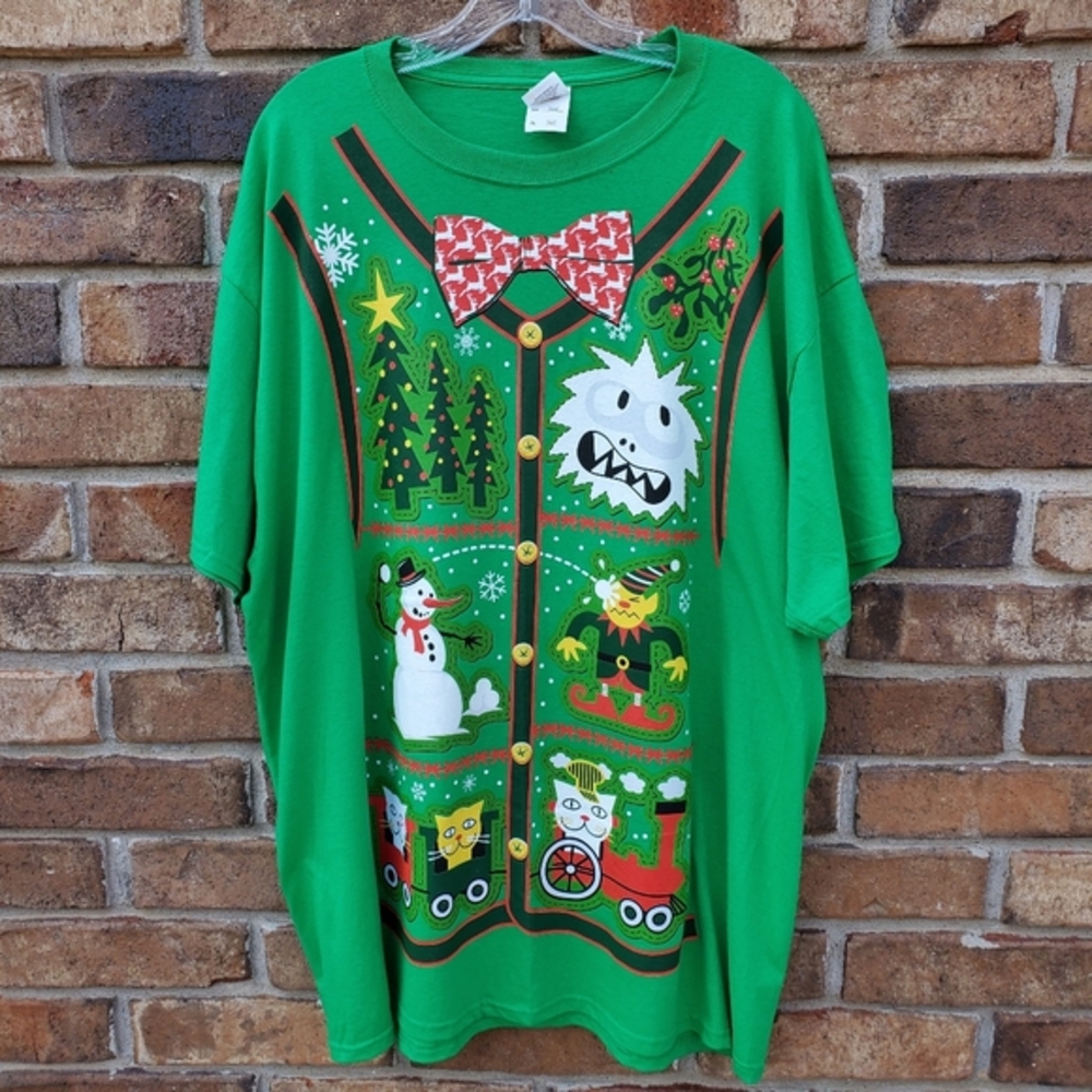 Decorative Christmas Short Sleeve T-Shirt XL